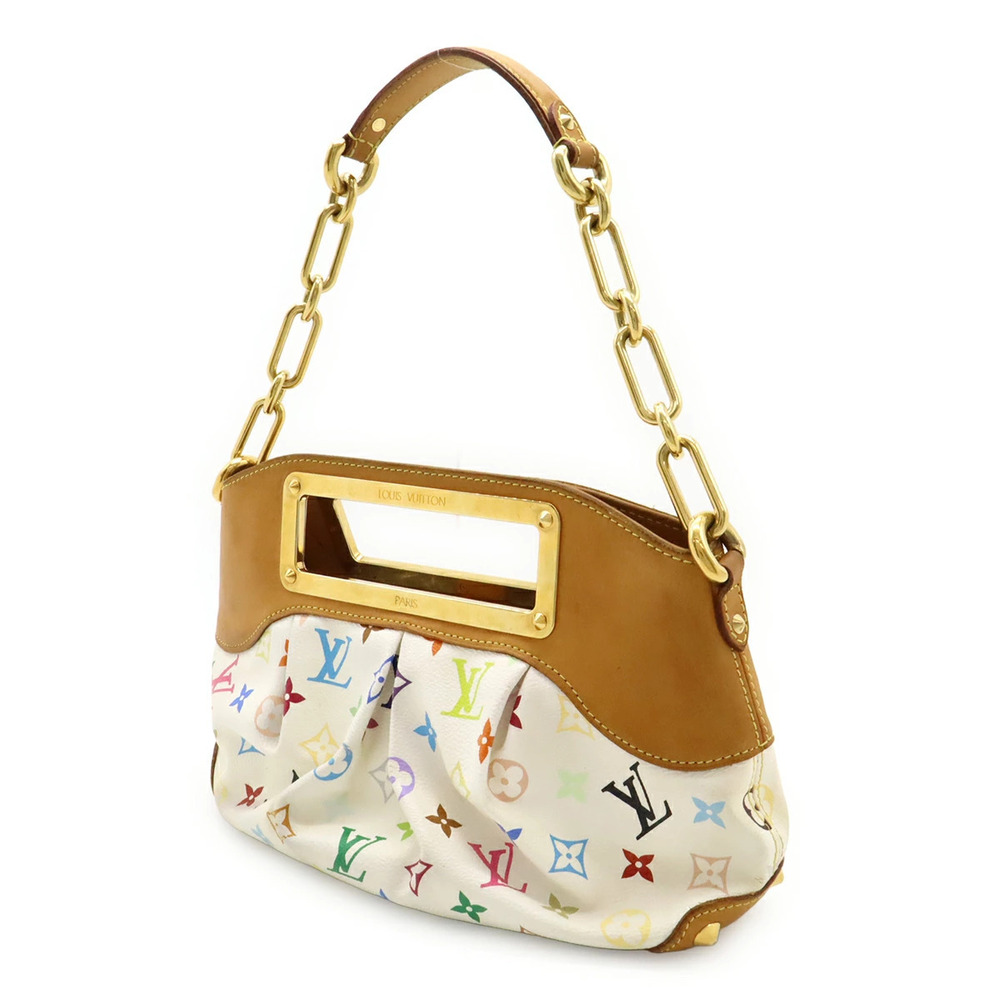 Louis Vuitton Hobo Shoulder Judy Monogram White Bag 2way Blanc Multicolor White